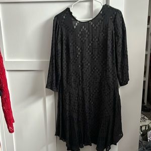 Donna Morgan Black ruffle dress